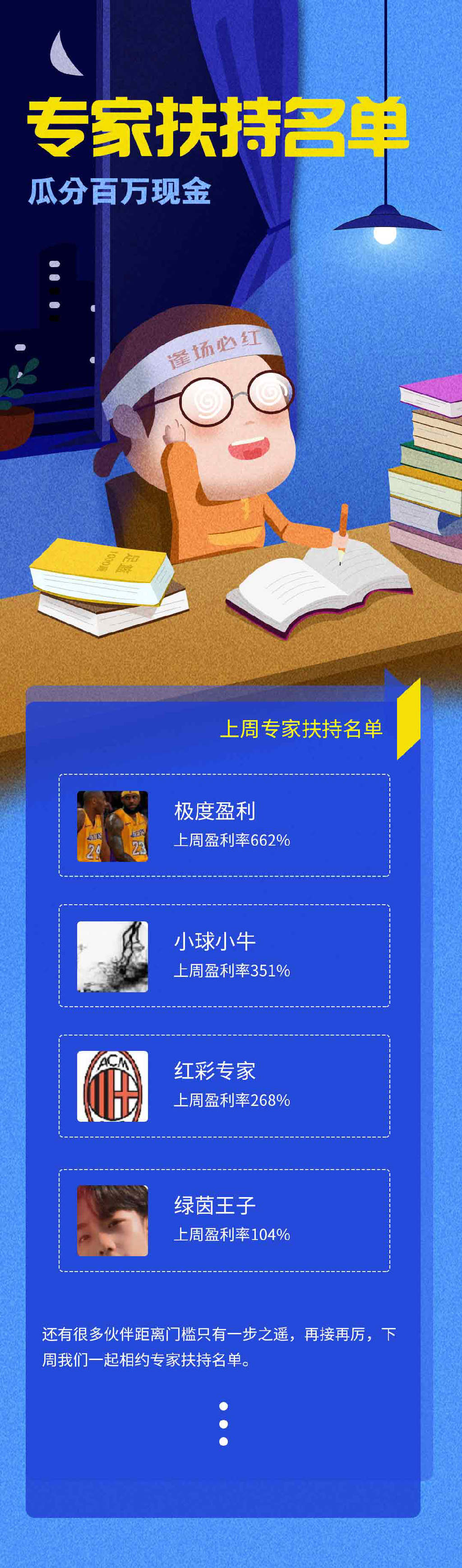 第五期专家扶持奖励名额